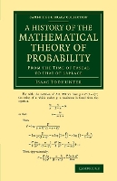 Book Cover for A History of the Mathematical Theory of Probability by Isaac Todhunter