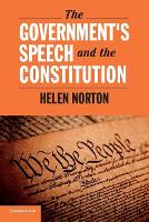 Book Cover for The Government's Speech and the Constitution by Helen University of Colorado Boulder Norton