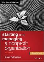 Book Cover for Starting and Managing a Nonprofit Organization by Bruce R. (Member, District of Columbia Bar) Hopkins