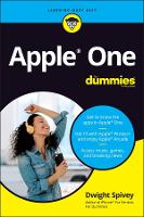 Book Cover for Apple One For Dummies by Dwight Spivey