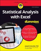 Book Cover for Statistical Analysis with Excel For Dummies by Joseph Schmuller