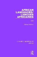 Book Cover for African Languages/Langues Africaines by Various Authors