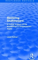 Book Cover for Restoring Shakespeare by Leon Kellner