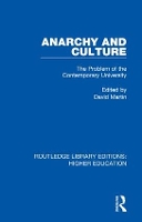 Book Cover for Anarchy and Culture by David Martin