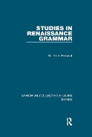 Book Cover for Studies in Renaissance Grammar by W. Keith Percival