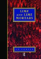 Book Cover for Lime and Lime Mortars by A. Cowper