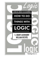 Book Cover for How To Do Things With Logic Workbook by C. Grant Luckhardt