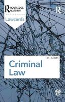 Book Cover for Criminal Lawcards 2012-2013 by Routledge