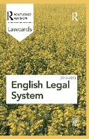 Book Cover for English Legal System Lawcards 2012-2013 by Routledge