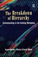 Book Cover for The Breakdown of Hierarchy by Eugene Marlow