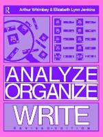 Book Cover for Analyze, Organize, Write by Arthur Whimbey