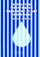 Book Cover for Simplified Wastewater Treatment Plant Operations by Edward Haller