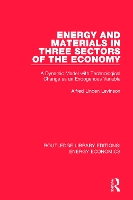 Book Cover for Energy and Materials in Three Sectors of the Economy by Alfred Linden Levinson