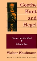 Book Cover for Goethe, Kant, and Hegel by Walter Kaufmann