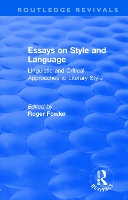 Book Cover for Routledge Revivals: Essays on Style and Language (1966) by Roger Fowler