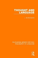 Book Cover for Thought and Language by J M Author has passed away as notified by the university no beneficiary details available SF case 01617300 Moravcsik