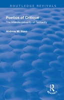 Book Cover for Poetics of Critique by Andrew W. Hass