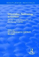 Book Cover for Information Technology in Context by Chrisanthi Avgerou