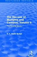 Book Cover for The Decrees of Memphis and Canopus: Vol. II (Routledge Revivals) by E. A. Wallis Budge