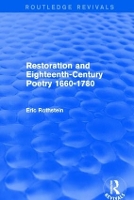 Book Cover for Restoration and Eighteenth-Century Poetry 1660-1780 (Routledge Revivals) by Eric Rothstein