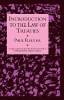 Book Cover for Introduction To The Law Of Treaties by Paul Reuter