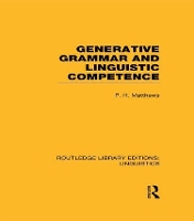 Book Cover for Generative Grammar and Linguistic Competence by P.H. Matthews