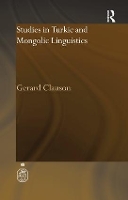 Book Cover for Studies in Turkic and Mongolic Linguistics by Gerard Clauson, Edmund Formerly University of Manchester Bosworth