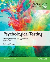 Book Cover for Psychological Testing: History, Principles, and Applications, Global Edition by Robert Gregory