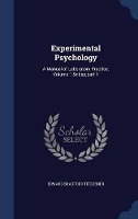 Book Cover for Experimental Psychology by Edward Bradford Titchener