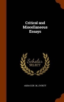 Book Cover for Critical and Miscellaneous Essays by Alexander Hill Everett