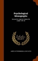 Book Cover for Psychological Monographs by American Psychological Association