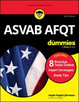 Book Cover for ASVAB AFQT For Dummies by Angie Papple Johnston