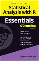 Book Cover for Statistical Analysis with R Essentials For Dummies by Joseph Schmuller