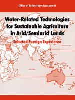 Book Cover for Water-Related Technologies for Sustainable Agriculture in Arid/Semiarid Lands by Office of Technology Assessment