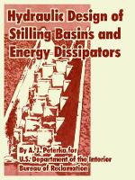 Book Cover for Hydraulic Design of Stilling Basins and Energy Dissipators by A J Peterka, U S Department of the Interior, Bureau of Reclamation