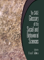 Book Cover for The SAGE Glossary of the Social and Behavioral Sciences by Larry E. Sullivan