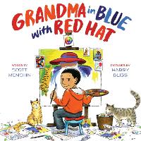 Book Cover for Grandma in Blue with Red Hat by Scott Menchin