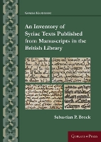 Book Cover for An Inventory of Syriac Texts Published from Manuscripts in the British Library by Sebastian Brock