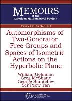 Book Cover for Automorphisms of Two-Generator Free Groups and Spaces of Isometric Actions on the Hyperbolic Plane by William Goldman, Greg McShane, George Stantchev, Ser Peow Tan