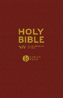 Book Cover for NIV Larger Print Burgundy Hardback Bible by New International Version