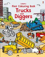 Book Cover for First Colouring Book Trucks and Diggers by Usborne