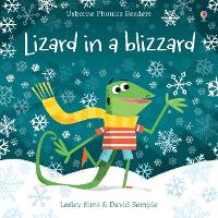 Book Cover for Lizard in a Blizzard by Lesley Sims
