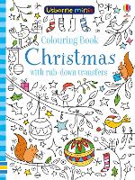 Book Cover for Colouring Book Christmas with rub-down transfers by Kirsteen Robson