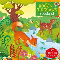 Book Cover for Usborne Book and 3 Jigsaws: Woodland by Sam Taplin, Federica Iossa