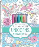 Book Cover for Kaleidoscope Pastel Colouring Kit: Unicorns, Narwhals, More by Hinkler Pty Ltd