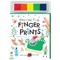 Book Cover for Festive Finger Prints by Hinkler Pty Ltd