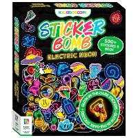 Book Cover for Kaleidoscope Sticker Bomb Electric Neon by Hinkler Pty Ltd