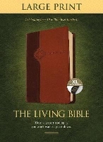 Book Cover for Living Bible Large Print Edition Brown/Tan, Indexed by Tyndale