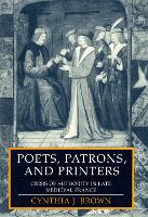 Book Cover for Poets, Patrons, and Printers by Cynthia J. Brown