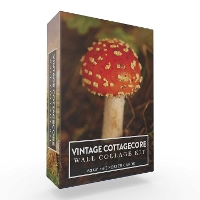 Book Cover for Vintage Cottagecore Wall Collage Kit by Adams Media